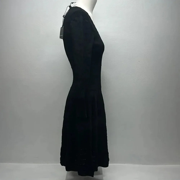 Emporio Armani Sweater Dress Mini Knit Long Sleeve Stretch Black New Size 40 XS - Picture 5 of 11